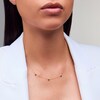 Thumbnail Image 2 of Emerald Three Stone Station Necklace in Sterling Silver with 18K Gold Plate