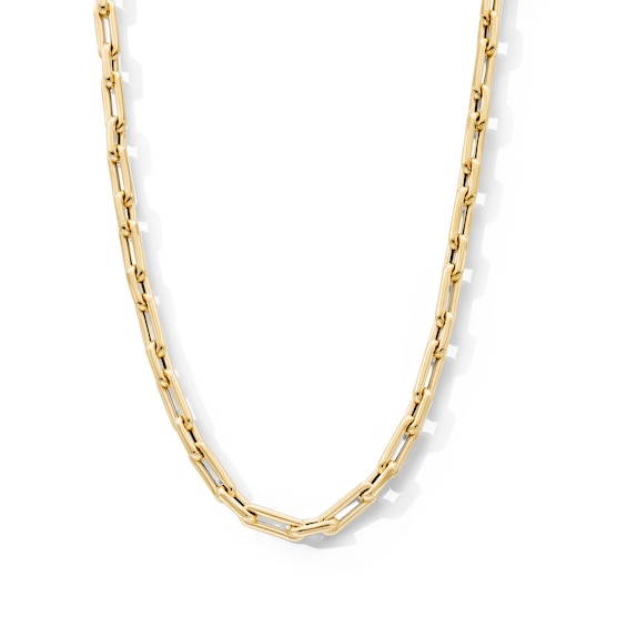5.6mm Paper Clip Chain Necklace in Hollow 10K Gold