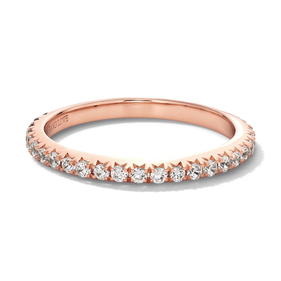 Vera Wang Love Collection 1/3 CT. T.w. Certified Lab-Grown Diamond Anniversary Band in 14K Rose Gold (F/Vs2)