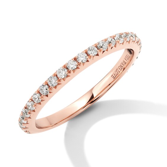 Vera Wang Love Collection 1/3 CT. T.w. Certified Lab-Grown Diamond Anniversary Band in 14K Rose Gold (F/Vs2)