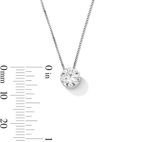 1 CT. Certified Lab-Grown Diamond Solitaire Pendant in 10K White Gold (F/Vs2)