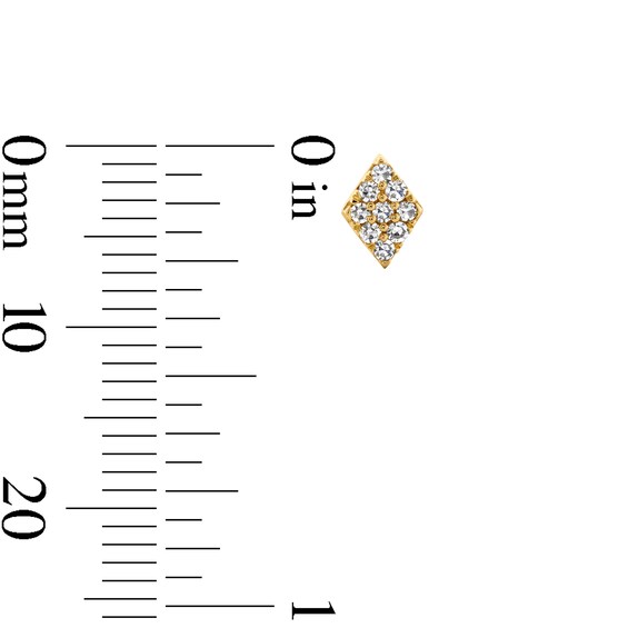 1/8 CT. T.w. Certified Lab-Grown Multi-Diamond Geometric Stud Earrings in 10K Gold (F/Vs2)