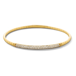 3/4 CT. T.W. Lab-Grown Diamond Geometric Flex Bangle in 10K Gold (F/VS2)