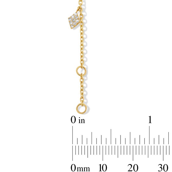 3/8 CT. T.w. Certified Lab-Grown Multi-Diamond Geometric Dangle Station Bracelet in 10K Gold (F/Vs2)