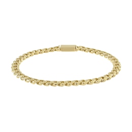 6.0mm Domed Curb Chain Bracelet in Hollow 10K Gold - 8.5”