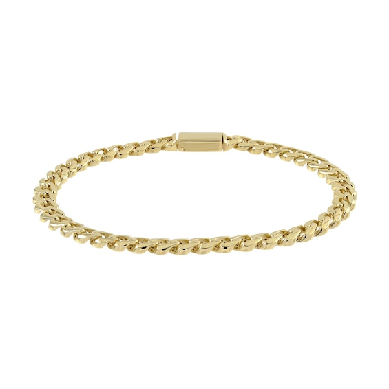 6.0mm Domed Curb Chain Bracelet in Hollow 10K Gold - 8.5â