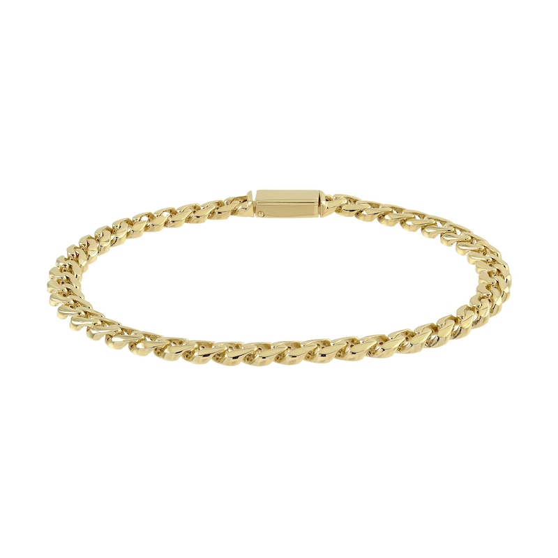 Main Image 1 of 6.0mm Domed Curb Chain Bracelet in Hollow 10K Gold - 8.5”