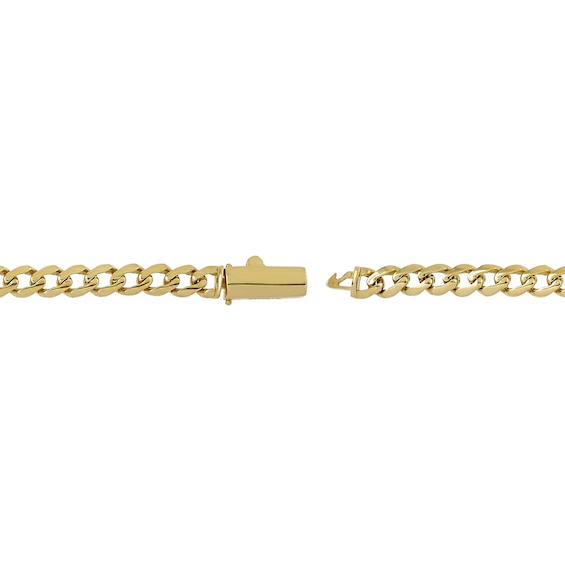 6.0mm Domed Curb Chain Bracelet in Hollow 10K Gold - 8.5â