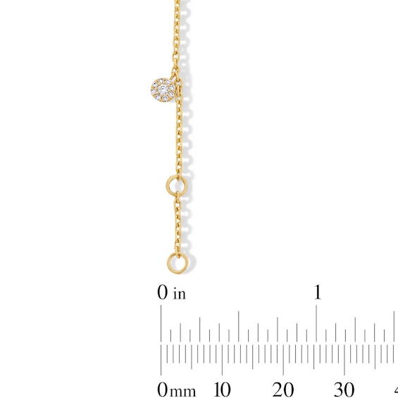3/8 CT. T.w. Certified Lab-Grown Multi-Diamond Dangle Station Bracelet in 10K Gold (F/Vs2)