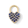 Thumbnail Image 1 of Blue Sapphire Cluster Earring Charm in Sterling Silver with 18K Gold Plate