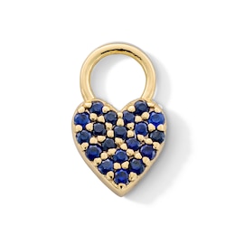 Blue Sapphire Cluster Earring Charm in Sterling Silver with 18K Gold Plate