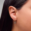 Thumbnail Image 2 of Blue Sapphire Cluster Earring Charm in Sterling Silver with 18K Gold Plate