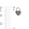Thumbnail Image 3 of Blue Sapphire Cluster Earring Charm in Sterling Silver with 18K Gold Plate