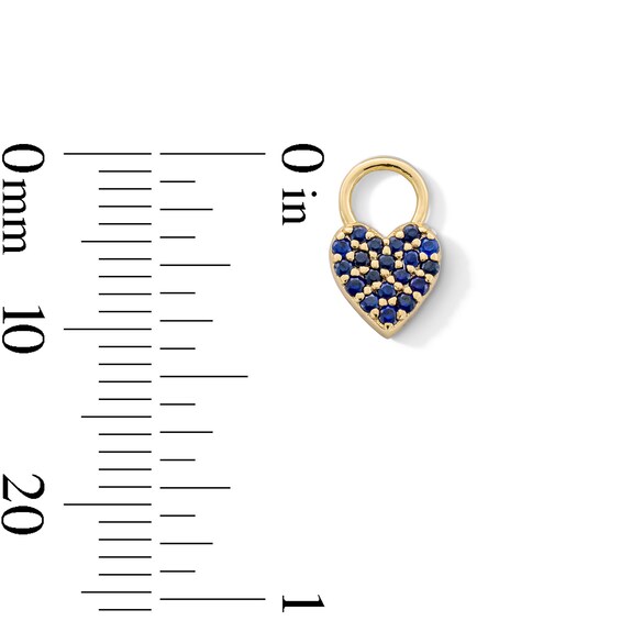 Blue Sapphire Cluster Earring Charm in Sterling Silver with 18K Gold Plate