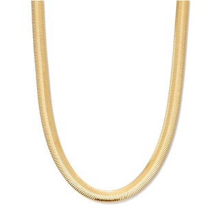 6.0mm Snake Chain Necklace in Solid Sterling Silver with 18K Gold Plate