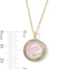 Thumbnail Image 4 of Mother-of-Pearl and Certified Lab-Grown Diamond Accent Medallion Pendant in Sterling Silver with 18K Gold Plate