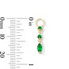 Thumbnail Image 3 of Marquise-Cut and Round Lab-Created Emerald Chain Drop Earring Charm in Sterling Silver with 18K Gold Plate