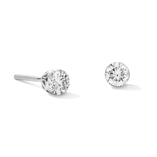 1/2 CT. T.W. Lab-Grown Diamond Solitaire Stud Earrings in 10K White Gold (F/VS2)