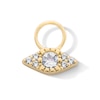 Thumbnail Image 1 of Moonstone and Certified Lab-Grown Diamond Accent Evil Eye Earring Charm in Sterling Silver with 18K Gold Plate (F/VS2)