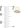 Thumbnail Image 3 of Moonstone and Certified Lab-Grown Diamond Accent Evil Eye Earring Charm in Sterling Silver with 18K Gold Plate (F/VS2)