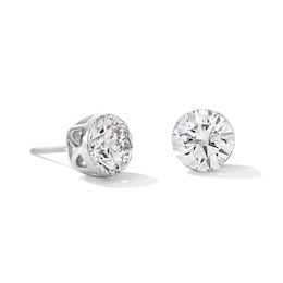 3 CT. T.W. Certified Lab-Grown Diamond Solitaire Stud Earrings in 10K White Gold (F/VS2)