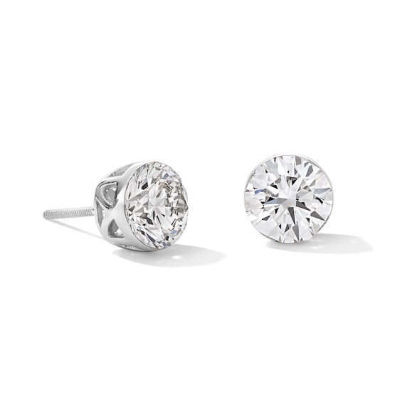 3 CT. T.w. Certified Lab-Grown Diamond Solitaire Stud Earrings in 10K White Gold (F/Vs2)