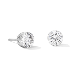 2 CT. T.W. Certified Lab-Grown Diamond Solitaire Stud Earrings in 10K White Gold (F/VS2)