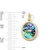 Thumbnail Image 2 of Oval Abalone Shell and Certified Lab-Grown Diamond Accent Necklace Charm in Sterling Silver with 18K Gold Plate