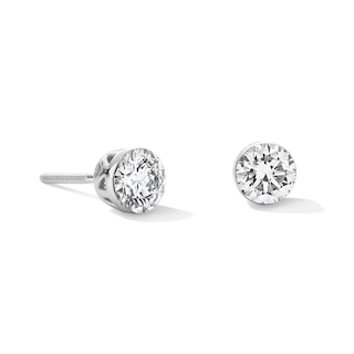 1 CT. T.W. Lab-Grown Diamond Solitaire Stud Earrings in 10K White Gold (F/VS2)