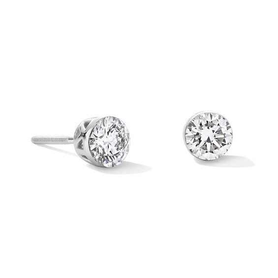 1 CT. T.w. Certified Lab-Grown Diamond Solitaire Stud Earrings in 10K White Gold (F/Vs2)