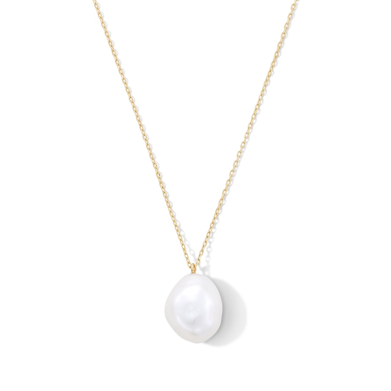 Main Image 1 of 8.0mm Freshwater Cultured Pearl Pendant in 10K Gold