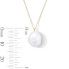 Thumbnail Image 4 of 8.0mm Freshwater Cultured Pearl Pendant in 10K Gold