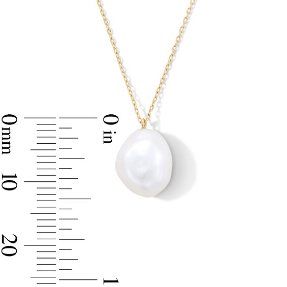 8.0mm Freshwater Cultured Pearl Pendant in 10K Gold