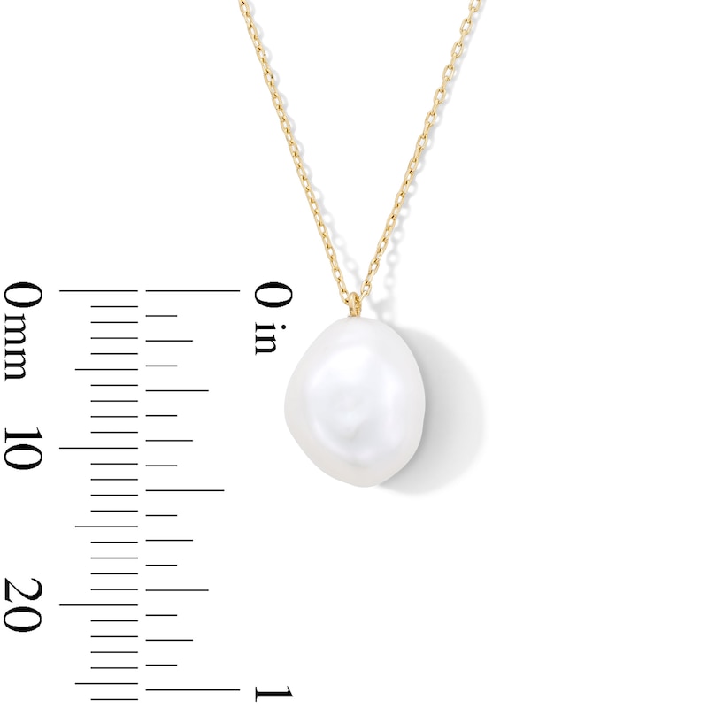 Main Image 4 of 8.0mm Freshwater Cultured Pearl Pendant in 10K Gold