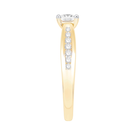 3/4 CT. T.w. Princess-Cut Diamond Engagement Ring in 14K Gold
