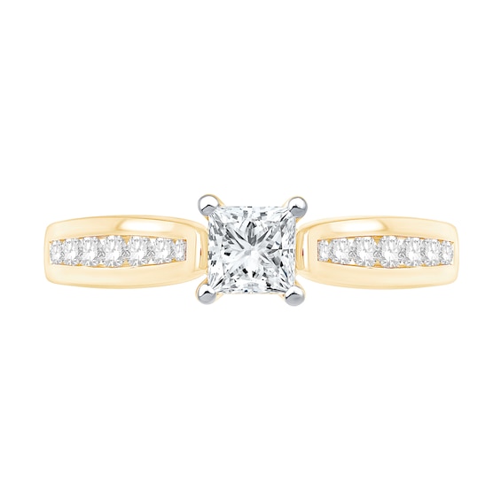 3/4 CT. T.w. Princess-Cut Diamond Engagement Ring in 14K Gold