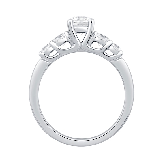 1-1/5 CT. T.w. Diamond Five-Stone Engagement Ring in 14K White Gold