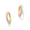 Thumbnail Image 1 of 1/5 CT. T.W. Certified Lab-Grown Diamond Hoop Earrings in 10K Gold (F/VS2)