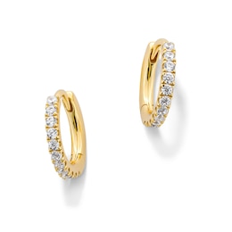 1/5 CT. T.W. Certified Lab-Grown Diamond Hoop Earrings in 10K Gold (F/VS2)