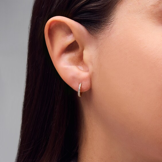 1/5 CT. T.w. Certified Lab-Grown Diamond Hoop Earrings in 10K Gold (F/Vs2)