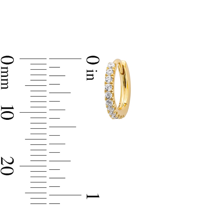 Main Image 3 of 1/5 CT. T.W. Certified Lab-Grown Diamond Hoop Earrings in 10K Gold (F/VS2)