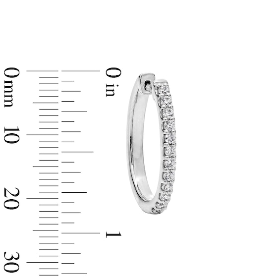 1/2 CT. T.w. Certified Lab-Grown Diamond Oval Hoop Earrings in Sterling Silver (F/Vs2)