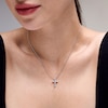 Thumbnail Image 2 of 1/2 CT. T.W. Certified Lab-Grown Diamond Cross Pendant in Sterling Silver (F/VS2)