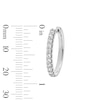 Thumbnail Image 2 of 1 CT. T.W. Certified Lab-Grown Diamond Oval Hoop Earrings in Sterling Silver (F/VS2)