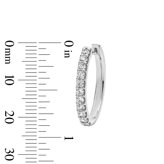 1 CT. T.w. Certified Lab-Grown Diamond Oval Hoop Earrings in Sterling Silver (F/Vs2)