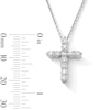 Thumbnail Image 3 of 1 CT. T.W. Certified Lab-Grown Diamond Cross Pendant in Sterling Silver (F/VS2)