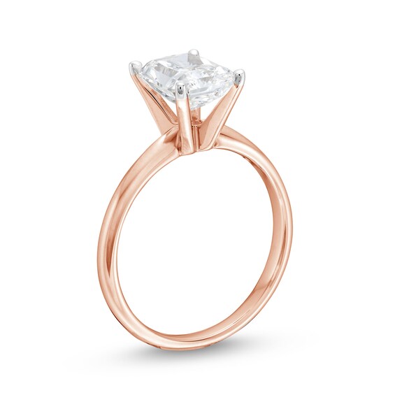 2 CT. Radiant-Cut Certified Lab-Grown Diamond Solitaire Engagement Ring in 14K Rose Gold (F/Vs2)