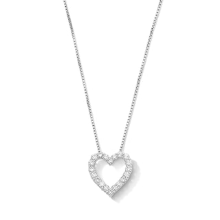 1/2 CT. T.W. Lab-Grown Diamond Heart Pendant in Sterling Silver (F/VS2)
