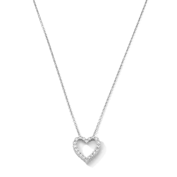 1/2 CT. T.w. Certified Lab-Grown Diamond Heart Pendant in Sterling Silver (F/Vs2)