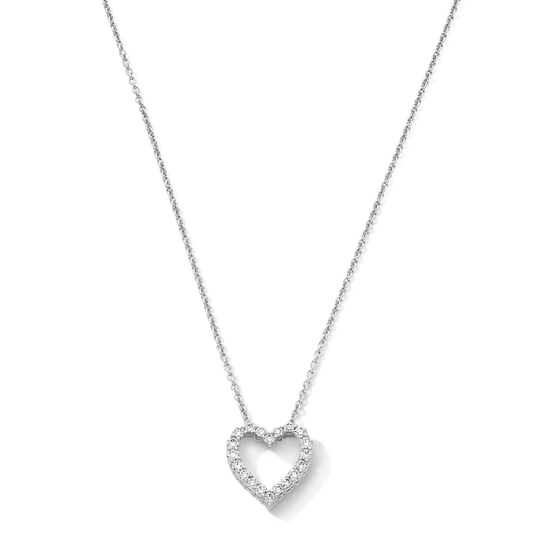 Main Image 1 of 1/2 CT. T.W. Certified Lab-Grown Diamond Heart Pendant in Sterling Silver (F/VS2)